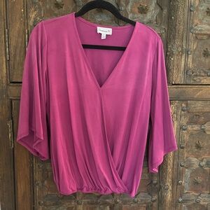 Veronica M, plum color top